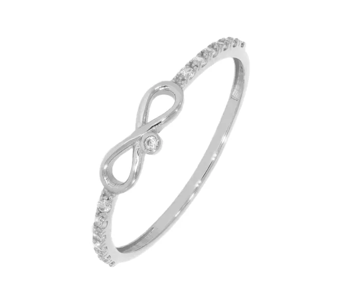 Prsteň z bieleho zlata 2344