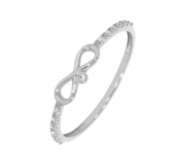 Prsteň z bieleho zlata 2344