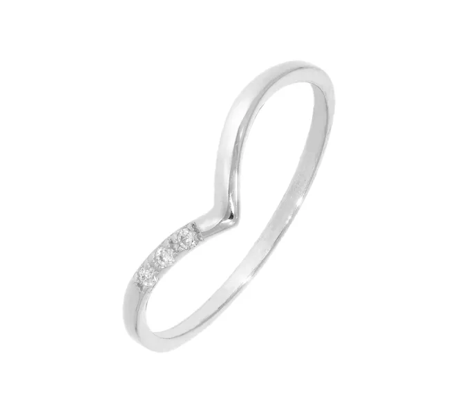 Prsteň z bieleho zlata 2345