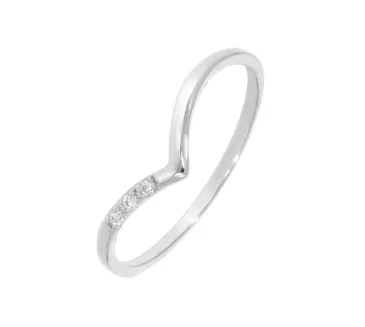 Prsteň z bieleho zlata 2345