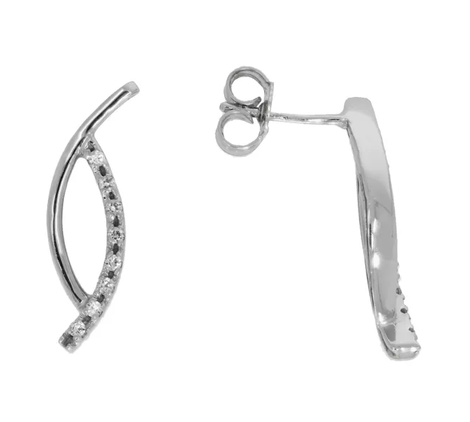 Náušnice z bieleho zlata 748