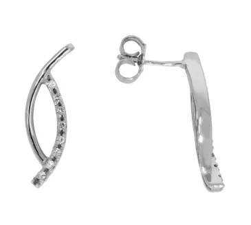 Náušnice z bieleho zlata 748
