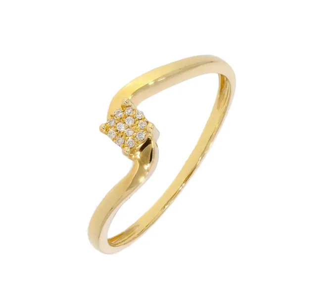 Diamantový zlatý prsteň 126