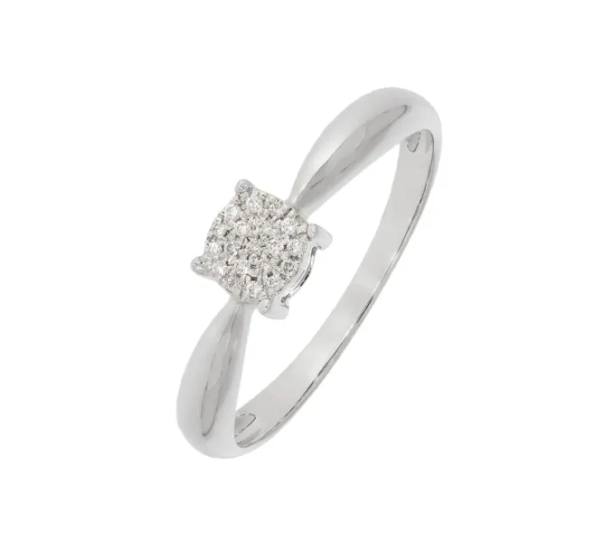 Diamantový prsteň z bieleho zlata 127