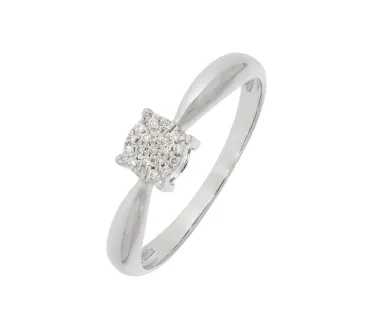 Diamantový prsteň z bieleho zlata 127