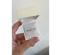 Diamantový prsteň z bieleho zlata 127