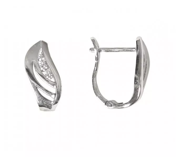 Náušnice z bieleho zlata 1052