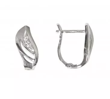 Náušnice z bieleho zlata 1052