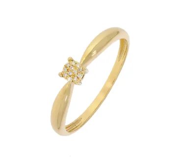 Diamantový zlatý prsteň 125