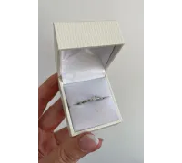 Diamantový prsteň z bieleho zlata 128