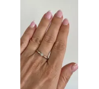 Diamantový prsteň z bieleho zlata 128