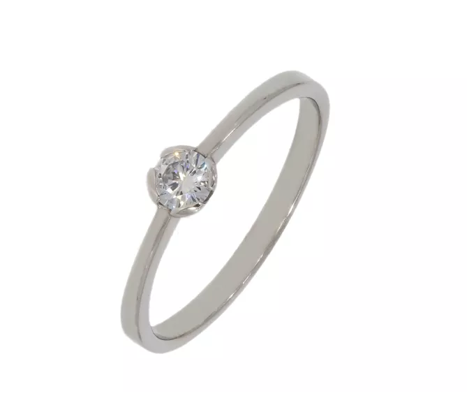 Prsteň z bieleho zlata 2343