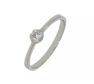 Prsteň z bieleho zlata 2343