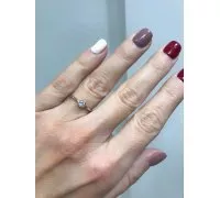 Prsteň z bieleho zlata 2343