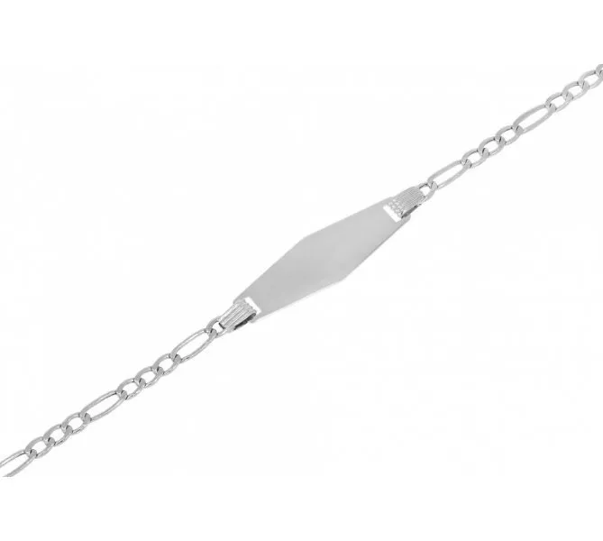 Detský náramok z bieleho zlata 750