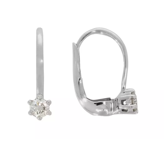 Diamantové náušnice z bieleho zlata 022
