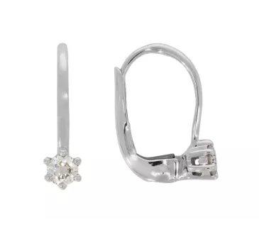 Diamantové náušnice z bieleho zlata 022