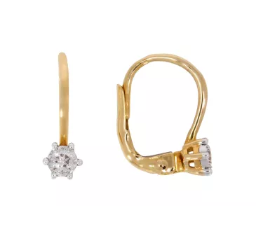Diamantové zlaté náušnice 021