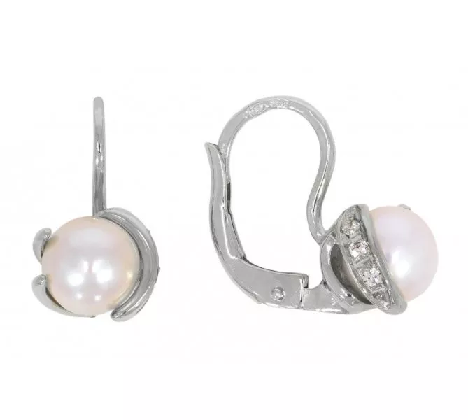 Náušnice z bieleho zlata 2489