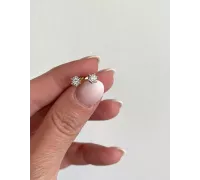 Diamantové zlaté náušnice 020