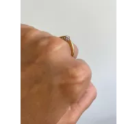 Diamantový zlatý prsteň 087