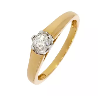Diamantový zlatý prsteň 093