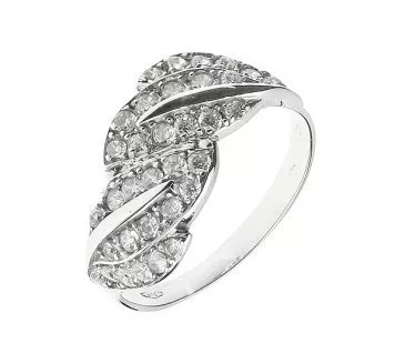 Prsteň z bieleho zlata 355