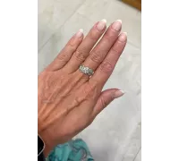 Prsteň z bieleho zlata 355