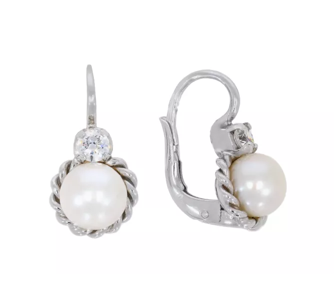 Náušnice z bieleho zlata 896