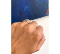 Diamantový prsteň z bieleho zlata 035