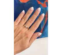 Diamantový zlatý prsteň 095