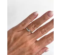 Diamantový prsteň z bieleho zlata 068