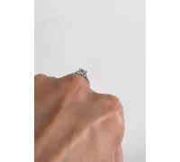 Diamantový prsteň z bieleho zlata 069