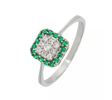 Prsteň z bieleho zlata 2482