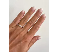 Diamantový prsteň z bieleho zlata 075