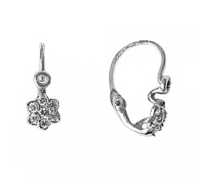 Detské náušnice z bieleho zlata 2502