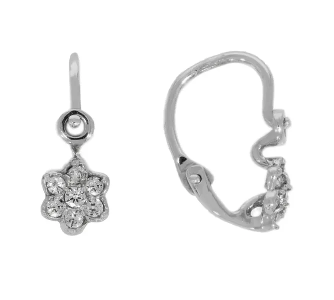 Detské náušnice z bieleho zlata 2502