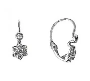 Detské náušnice z bieleho zlata 2502