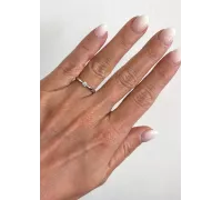 Diamantový prsteň z bieleho zlata 077