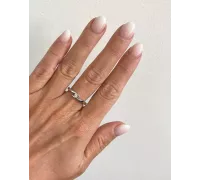 Diamantový prsteň z bieleho zlata 079