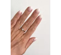 Diamantový prsteň z bieleho zlata 080