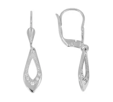 Náušnice z bieleho zlata 2152