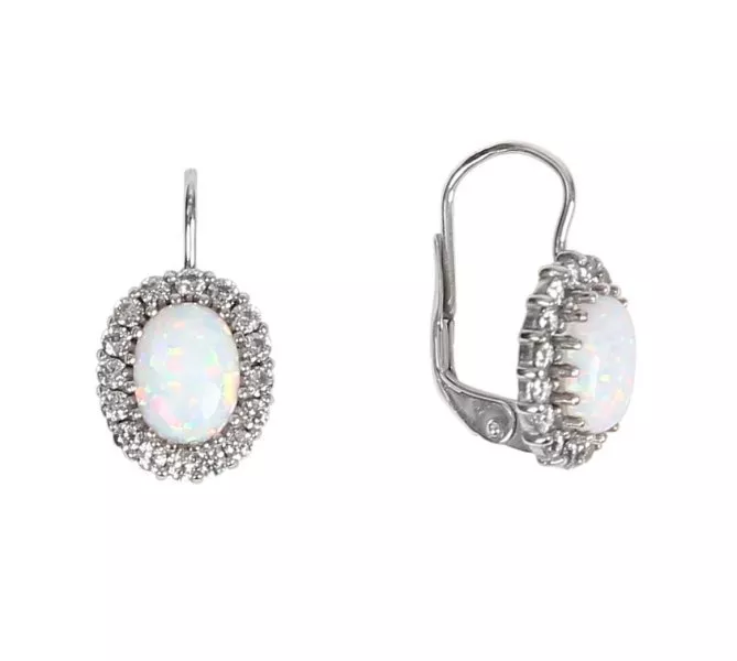 Náušnice z bieleho zlata 1707