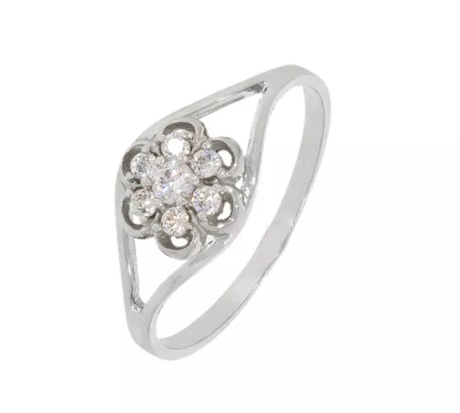 Prsteň z bieleho zlata 1579