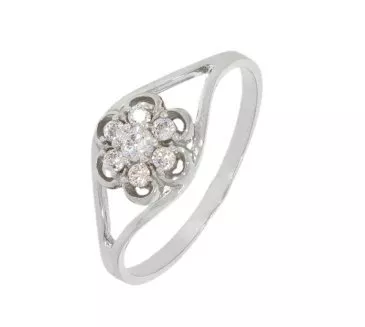 Prsteň z bieleho zlata 1579