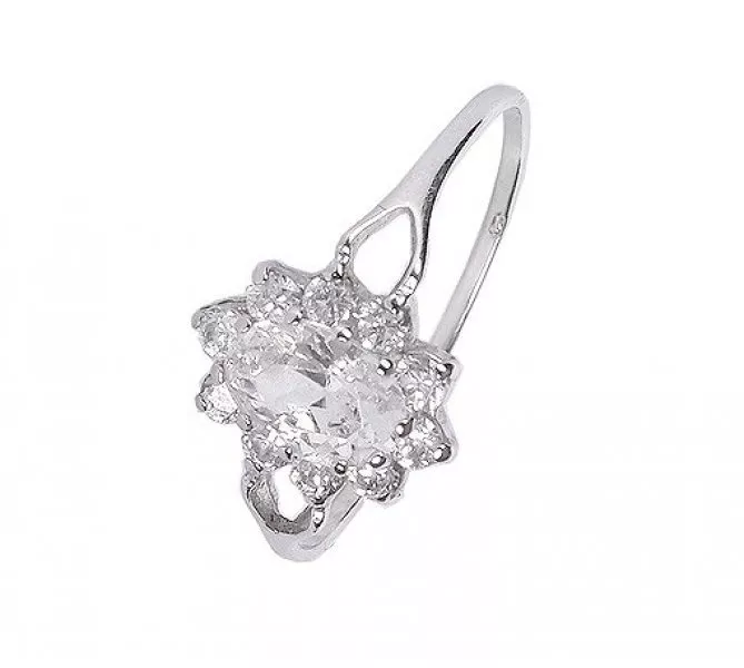 Prsteň z bieleho zlata 561