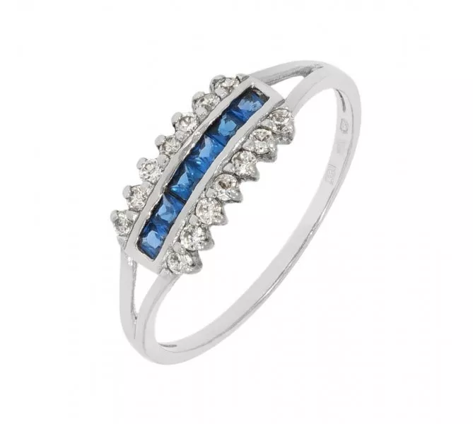 Prsteň z bieleho zlata 1869