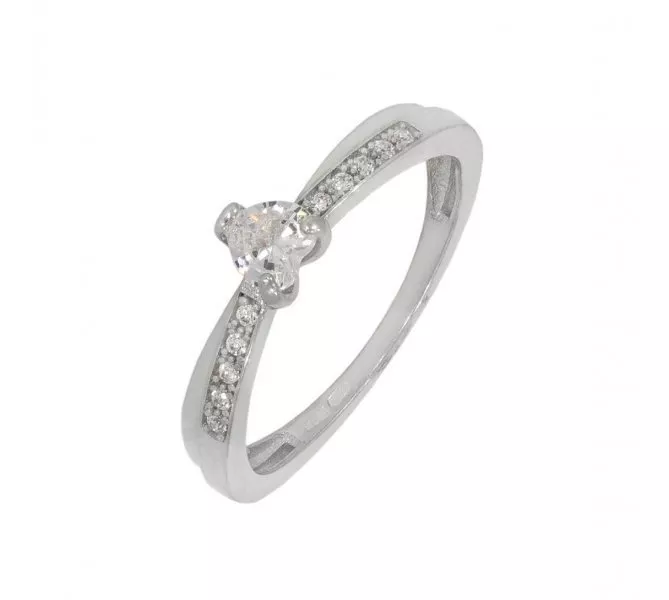 Prsteň z bieleho zlata 1641