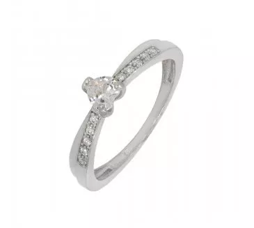 Prsteň z bieleho zlata 1641
