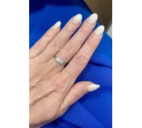 Prsteň z bieleho zlata 1228